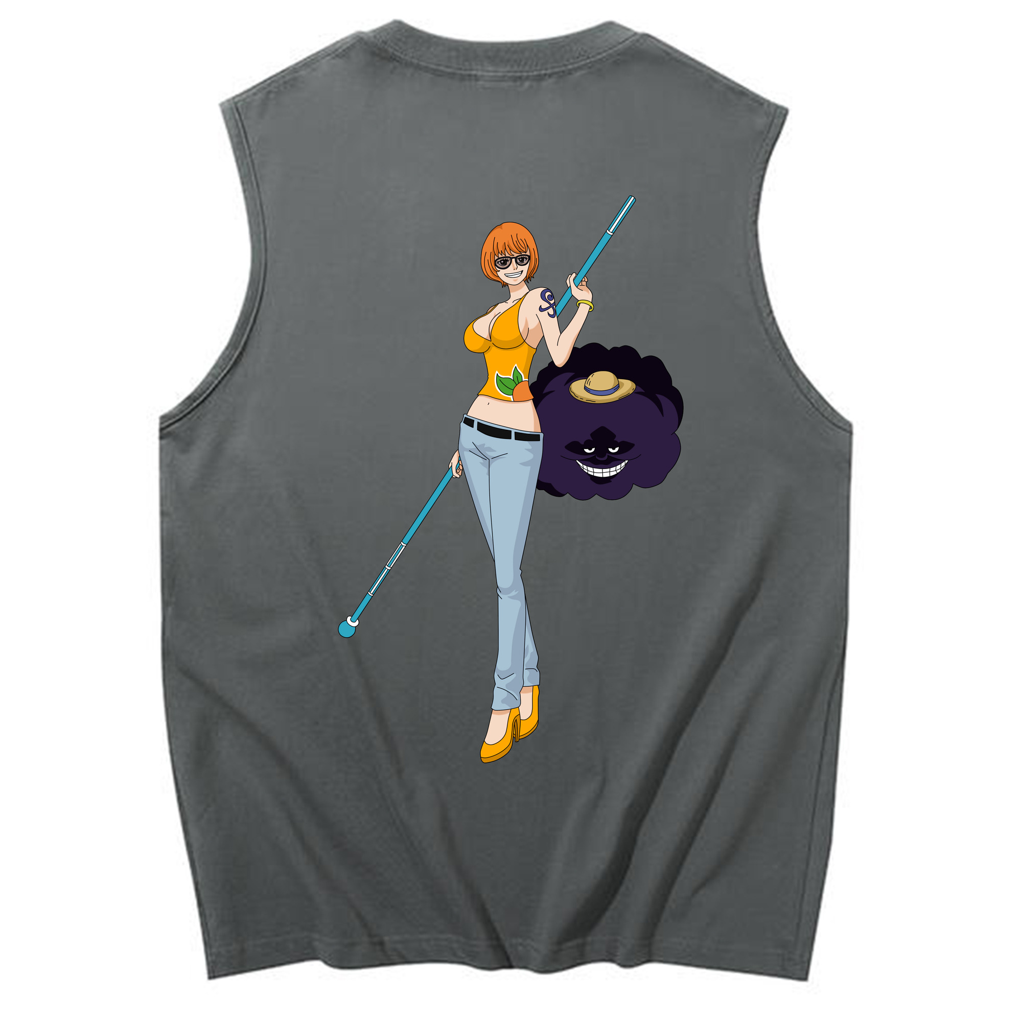 ワンピース ナミ ONE PIECE Nami コットン100％タンクトップ（背面プリント）